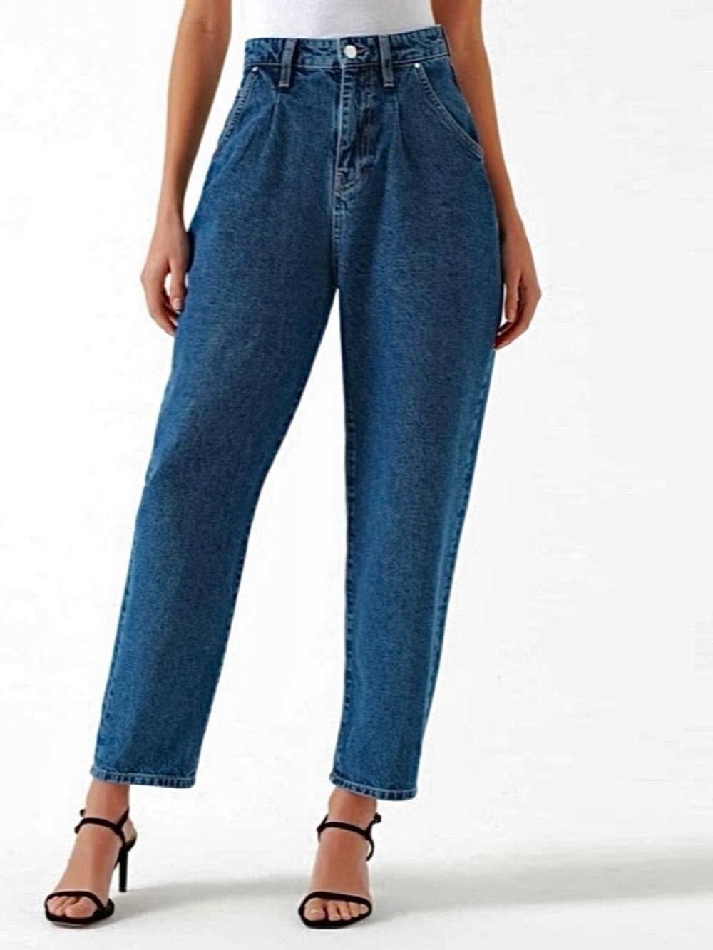 Mavi Laura High Rise Pleated Baggy Jeans